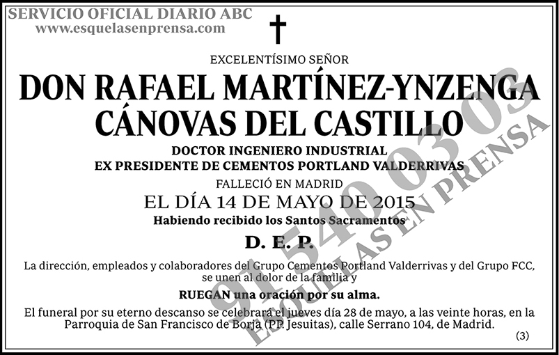 Rafael Martínez-Ynzenga Cánovas del Castillo